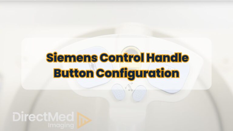 Siemens Control Handle Button Configuration
