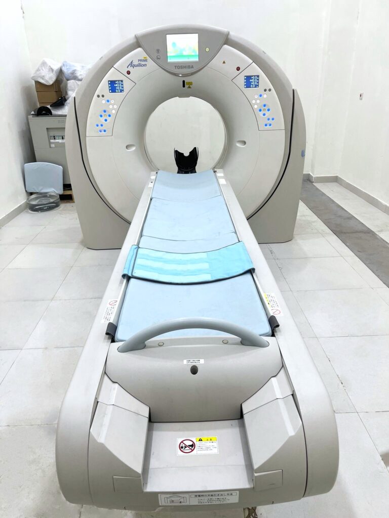 Fully installed CT scanner at Somalia facility. DirectMed Imaging.