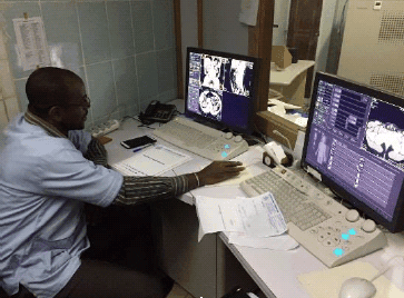 DirectMed Imaging customer from Cameroon using the MRI we delivered to them.
