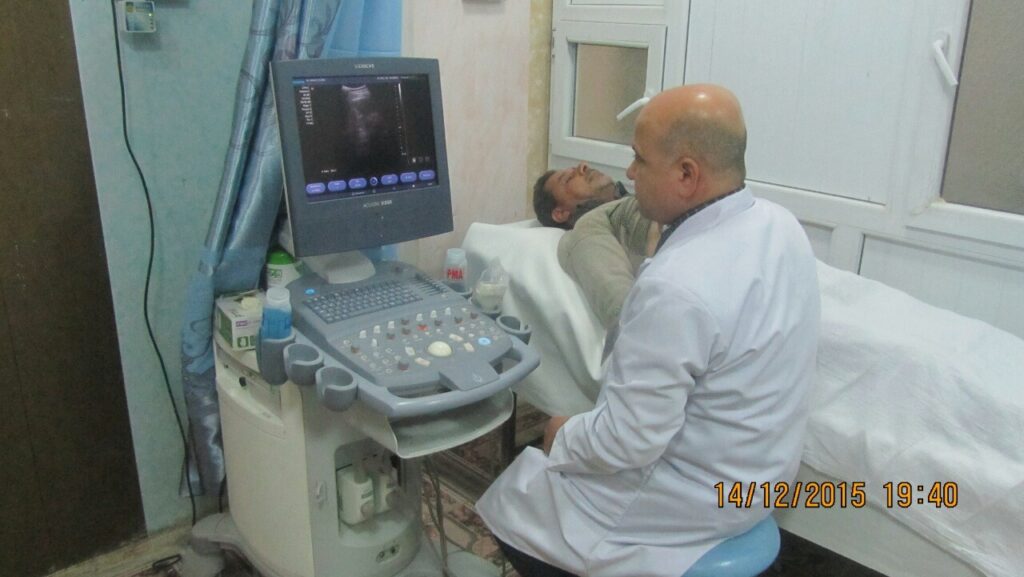 Happy Iraq customer using his pre-owned ultrasound. Purchased at DirectMed Imaging.